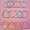 18Pcs 8mm Beaded Stretch Bracelet Handmade Round Glass Bracelet for Women Multicolor Matte Beads Elastic Bracelet