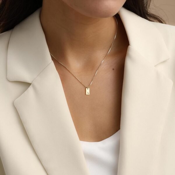 Stocking Stuffers Initial Necklaces for Women 14K Gold Plated Letter Necklace Dainty Name Pendant Necklace Personalized Christmas Gifts for Women Trendy Gold Jewelry