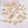 10 Pairs Hypoallergenic Chunky Gold Dangle Earrings for Women Trendy Thick Gold Plated Hoop Earrings Set Lightweight Jewelry