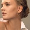 Gold Hoop Earrings for Women 14K Real Gold Plated Hoops with 925 Sterling Silver Post