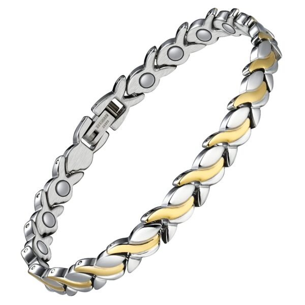 Ultra Strength Magnetic Bracelet for Women, Women's Effective Titanium Steel Magnetic Bracelet with 3500 Gauss Magnets, Jewelry Gift with Sizing Tool