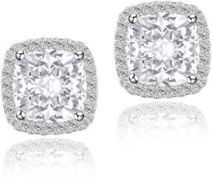 71z_SafdcJL._AC_SL1500.jpg Cubic Zirconia Earrings Studs, Halo CZ Birthstone Simulated Diamond Stud Earrings for Women