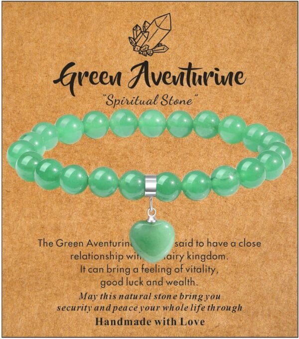 815BYg0ki4L._AC_SL1400.jpg Healing Crystal Bracelet for Women, 8 mm Natural Gemstone Beaded Bracelet, Love Heart Bracelet Jewelry Gifts for Birthday Mothers Day Valentine's Day Anniversary