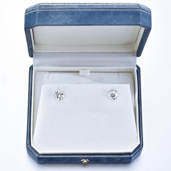 LAB-GROWN Round Cut Diamond Earrings 4 Prong (D-F Color, VS Clarity) Diamond Stud Earrings for Women, Elegant Stud Earrings