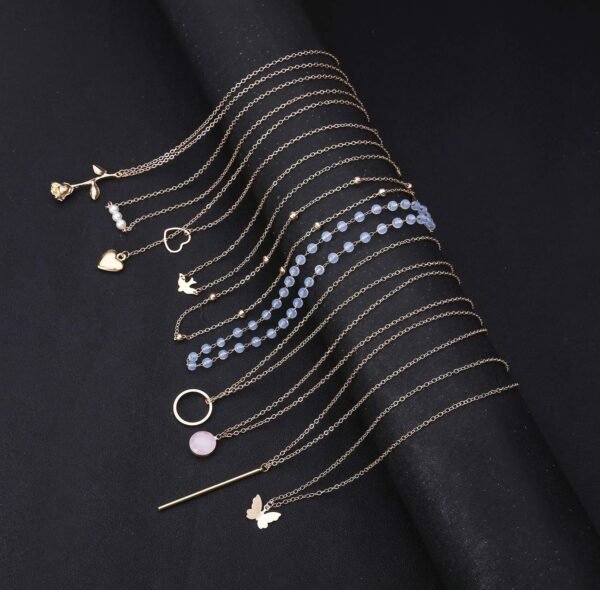 81LxsCzl5SL._AC_SL1500.jpg 20PCS 14K Gold Plated Choker Necklaces for Women, Dainty Gold Diamond Coin Pearl Pendant Simple Chain Necklace Set Cute Gold Layered Necklaces for Women Teen Jewelry Gifts