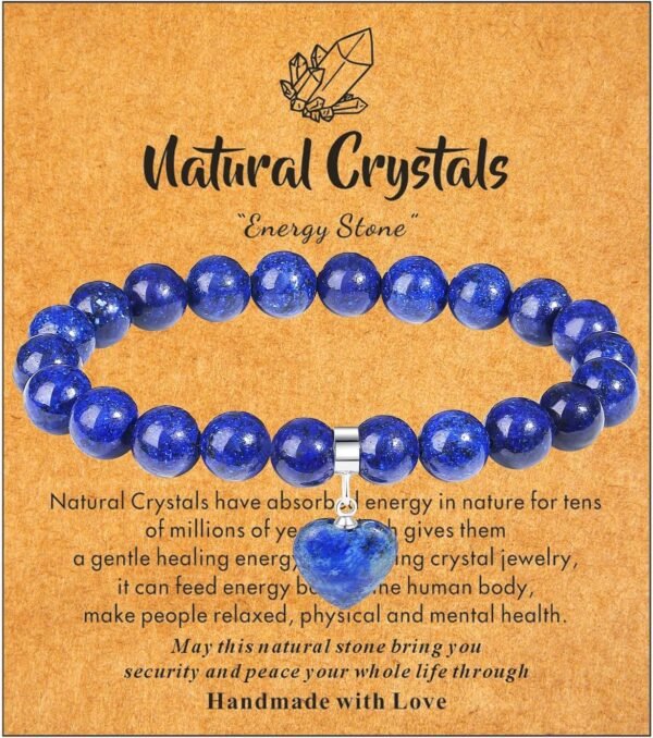 81TO_taQtmL._AC_SL1400.jpg Healing Crystal Bracelet for Women, 8 mm Natural Gemstone Beaded Bracelet, Love Heart Bracelet Jewelry Gifts for Birthday Mothers Day Valentine's Day Anniversary