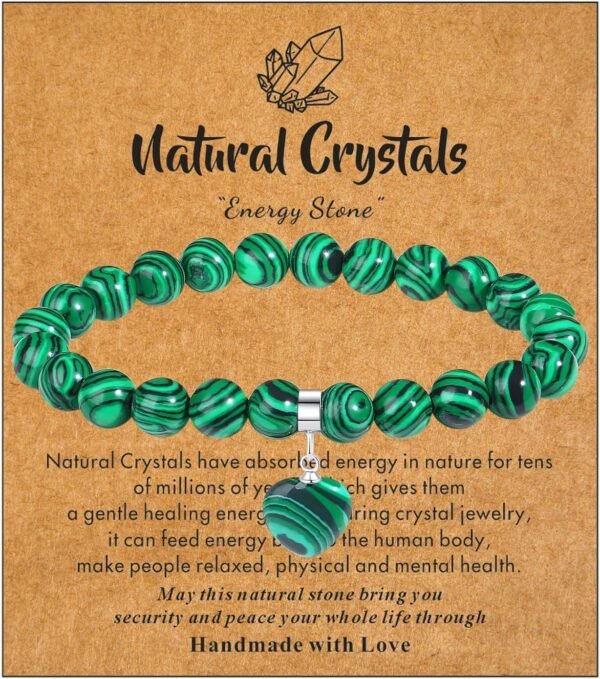 81TioP0Z9fL._AC_SL1400.jpg Healing Crystal Bracelet for Women, 8 mm Natural Gemstone Beaded Bracelet, Love Heart Bracelet Jewelry Gifts for Birthday Mothers Day Valentine's Day Anniversary