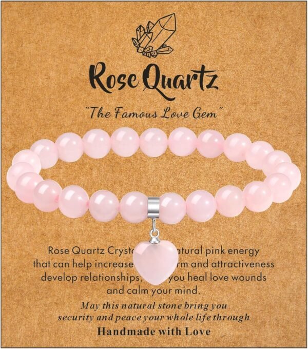 81uEz7PcgKL._AC_SL1500.jpg Healing Crystal Bracelet for Women, 8 mm Natural Gemstone Beaded Bracelet, Love Heart Bracelet Jewelry Gifts for Birthday Mothers Day Valentine's Day Anniversary