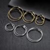 6/8 Pairs Gold Silver Plated Hoop Earrings for Women, Hypoallergenic Stainless Steel Gold Hoops Silver Hoop Earrings Set, Lightweight Large Small Hoops Women Earrings Loop Earrings Set